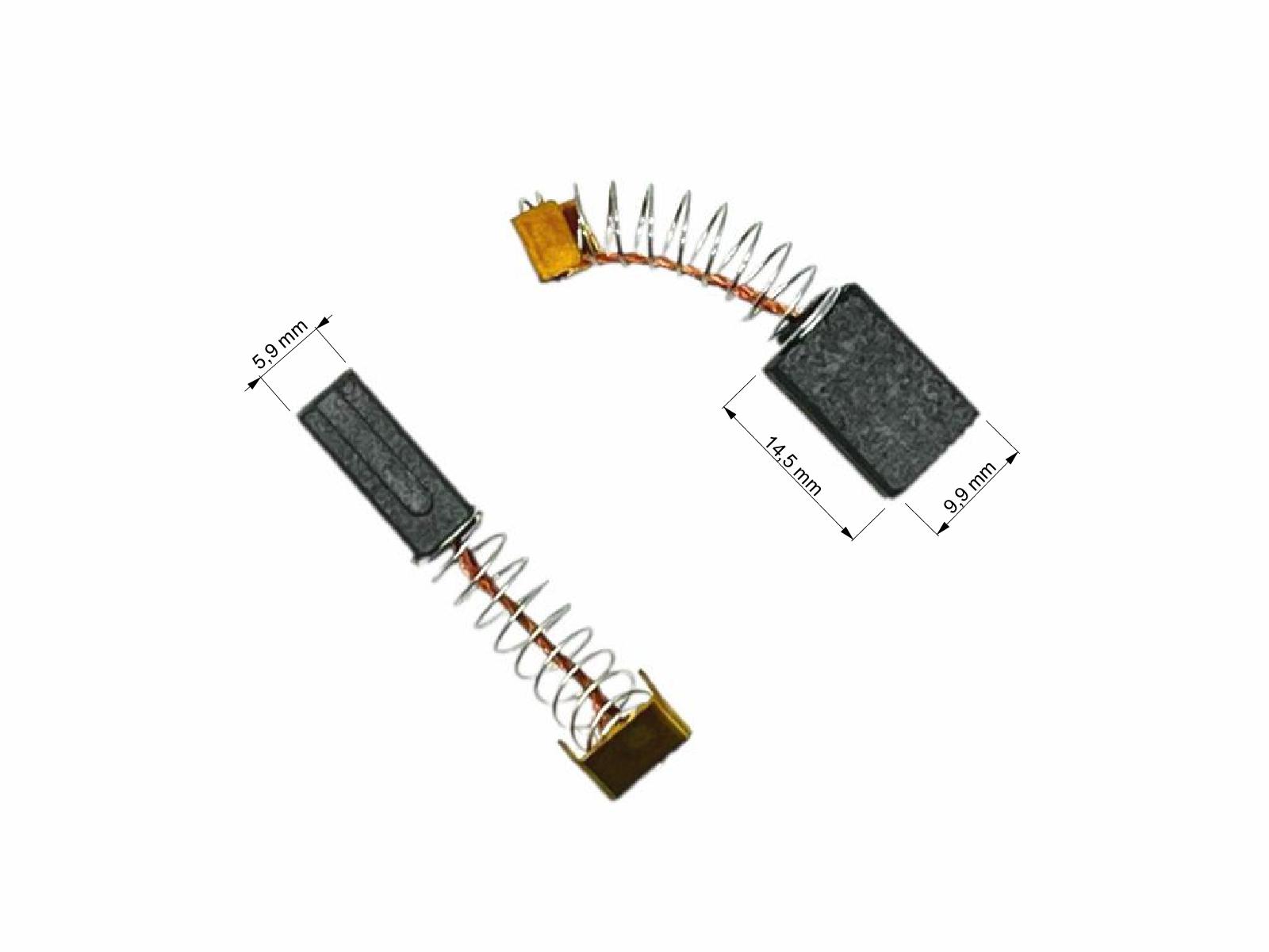 Uhlíky Parkside 2ks, 5,9 x 9,9 x 14,5 mm, PBH 1500 A1, uhlíky do elektromotorů