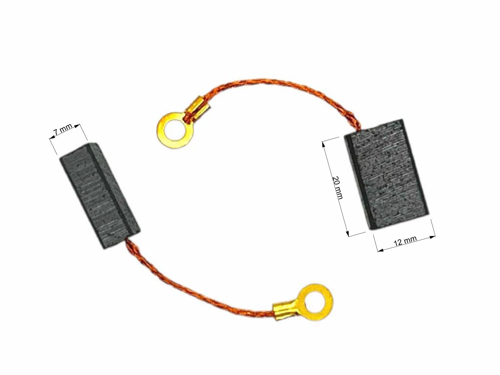 Uhlíky Parkside 2ks, 7,0 x 12,0 x 20,0 mm, PWS 230 D4 IAN321124_2007, uhlíky do elektromotorů