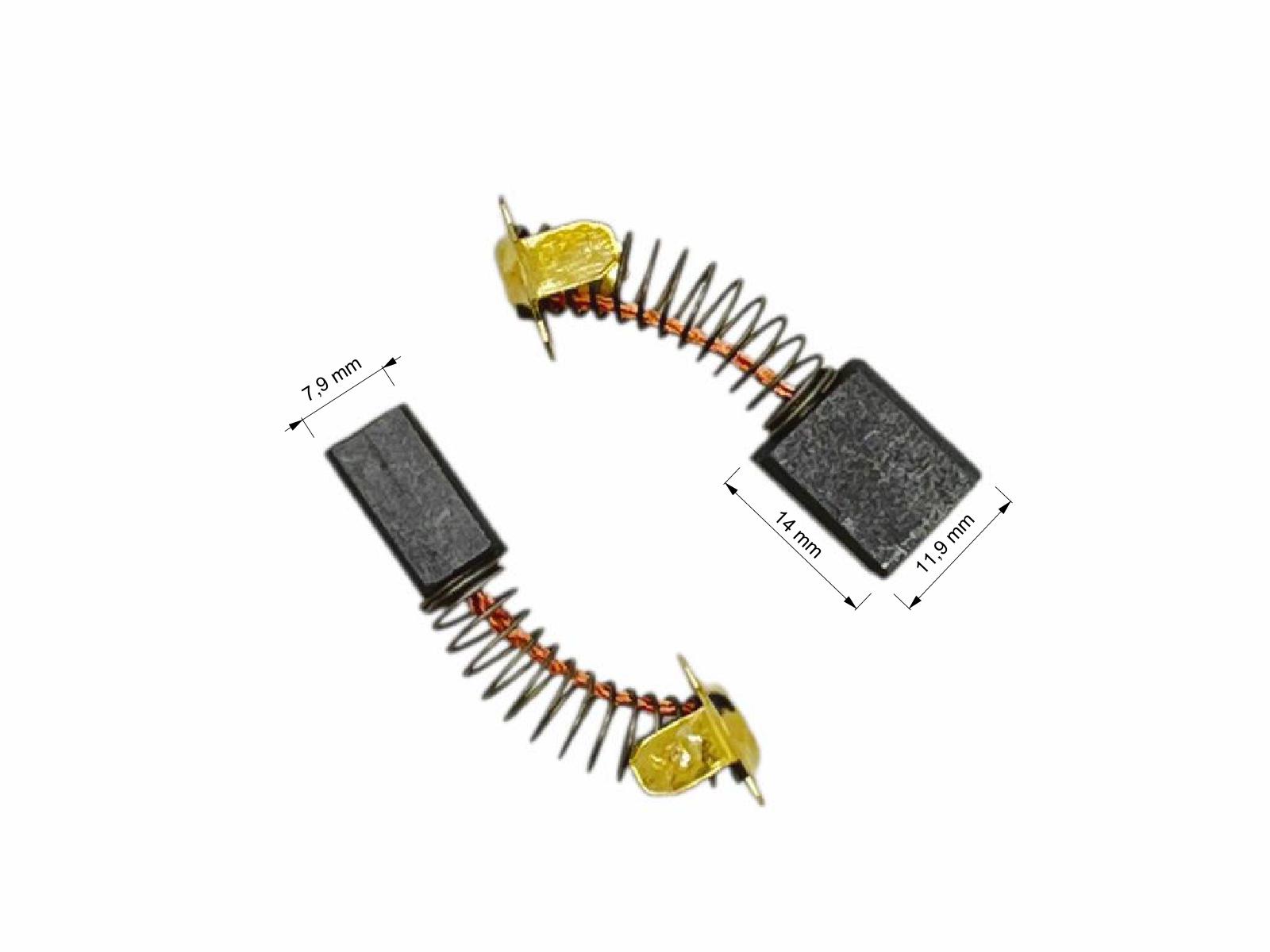 Uhlíky do motoru 2ks, 7,9 x 11,9 x 14,0 mm, SF-MR09, uhlíky do elektromotorů