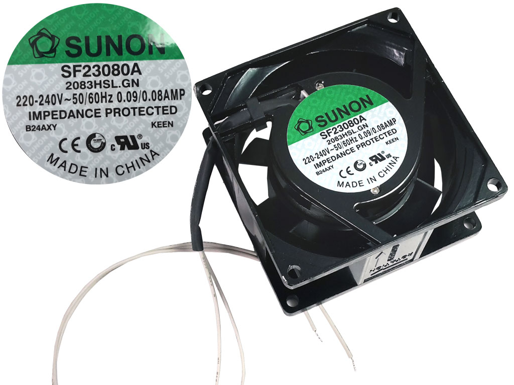 Ventilátor 80x80x38mm  230V / 90mA  Sunon SF23080A2083HSL.GN
