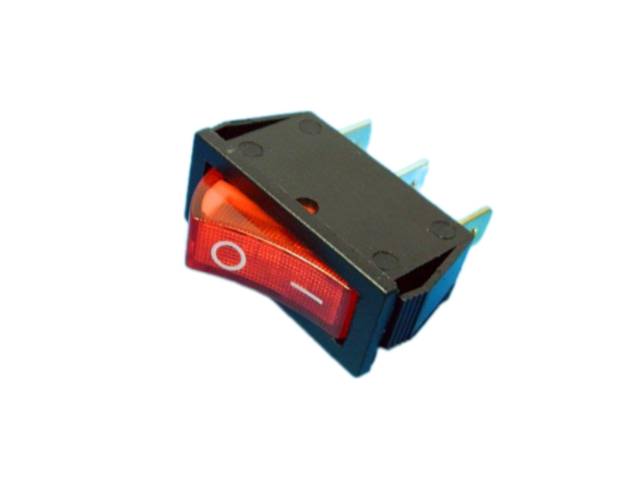 Vypínač kolébkový Ninigi RSI1013C3RD    červená ON-OFF