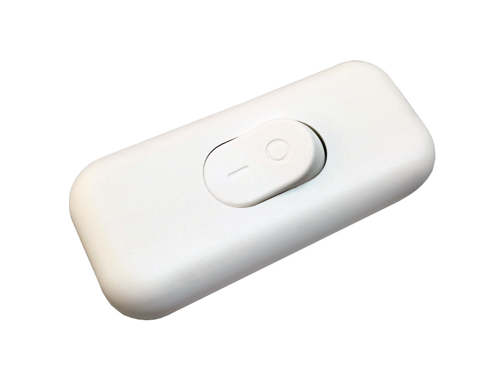 Vypínač šňůrový kolébkový jednopólový DS-5, 250V/2,5A bílý