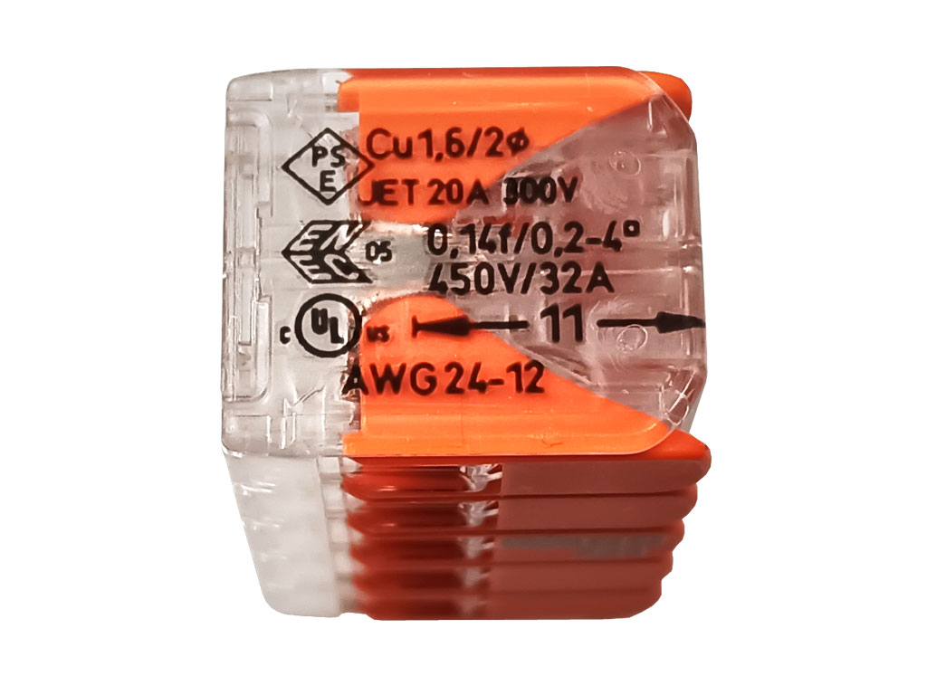 WAGO svorka krabicová 221-420 s páčkami, 10 x 4mm²