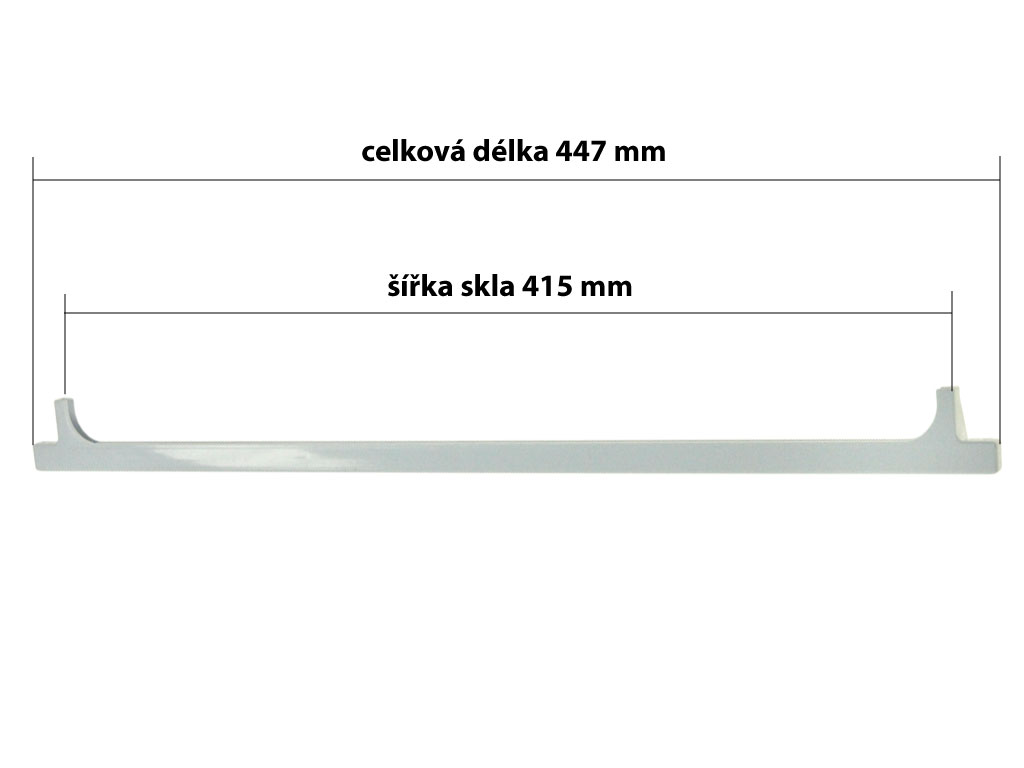 Zadní hrana skleněné police lednice 4617500200 ARCELIK / BEKO