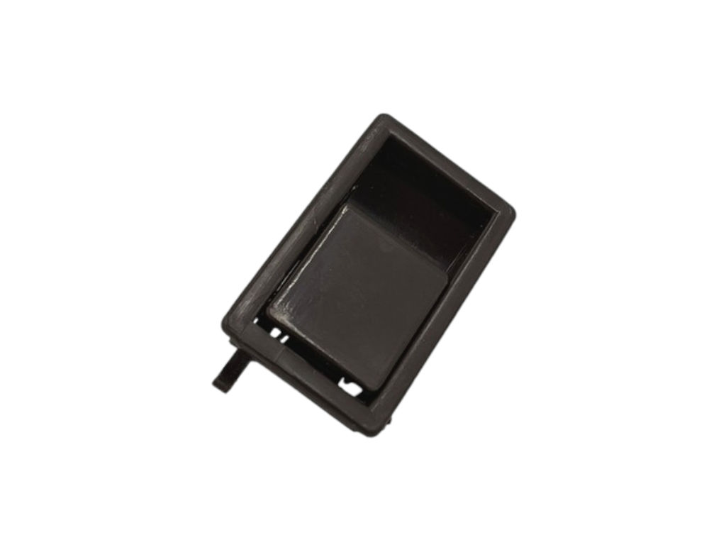 Zámek hnědý pravý, držák krytu filtru digestoře Mora 5701, Gorenje 814604