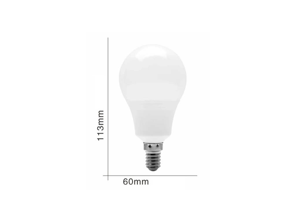 Žárovka LED E14 12W 6500K globe - studená bílá