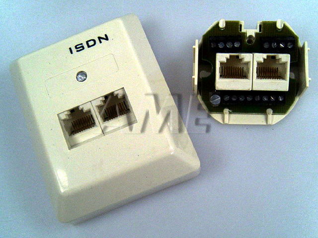 Zásuvka ISDN 2x8 (8) AP dvojtá vrchní montáž