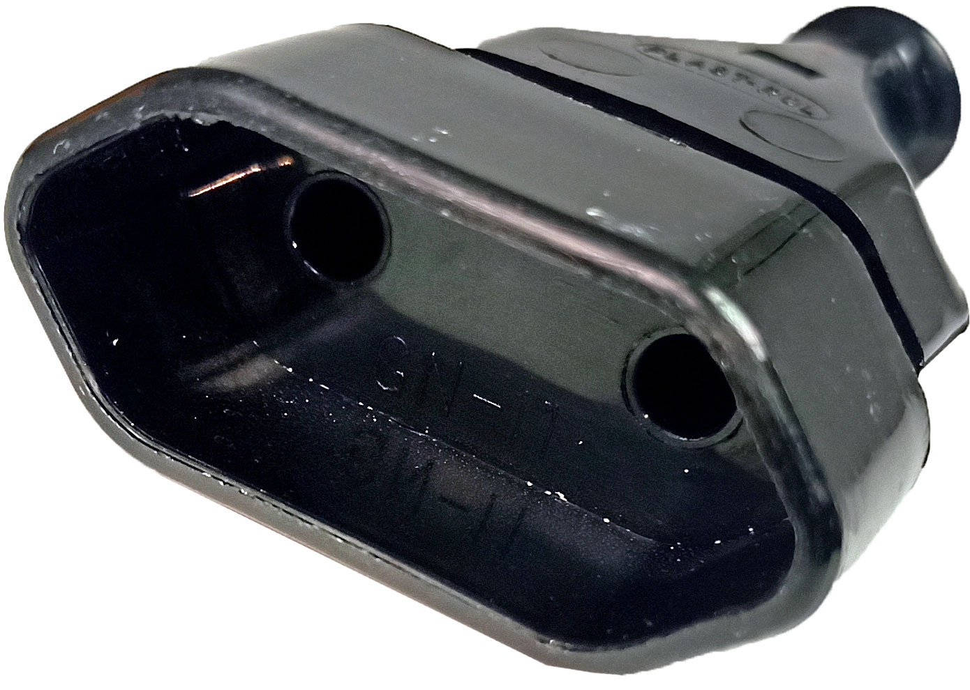 Zásuvka černá pro prodlužovací kabel, dvoupólová