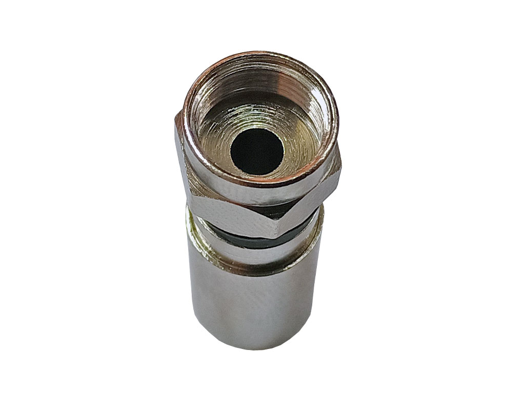 anténní F konektor kabelový 3.9 / 6.3mm krimpovací, lisovací 