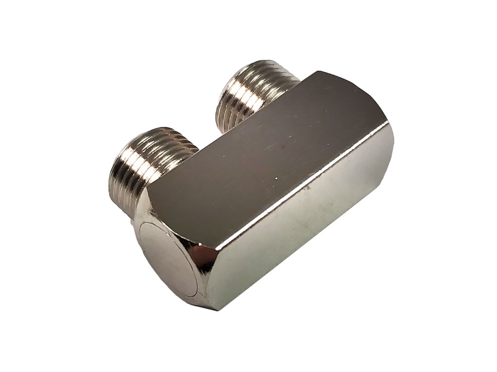 anténní F spojka samice / samice zahnutá 180 stupňů