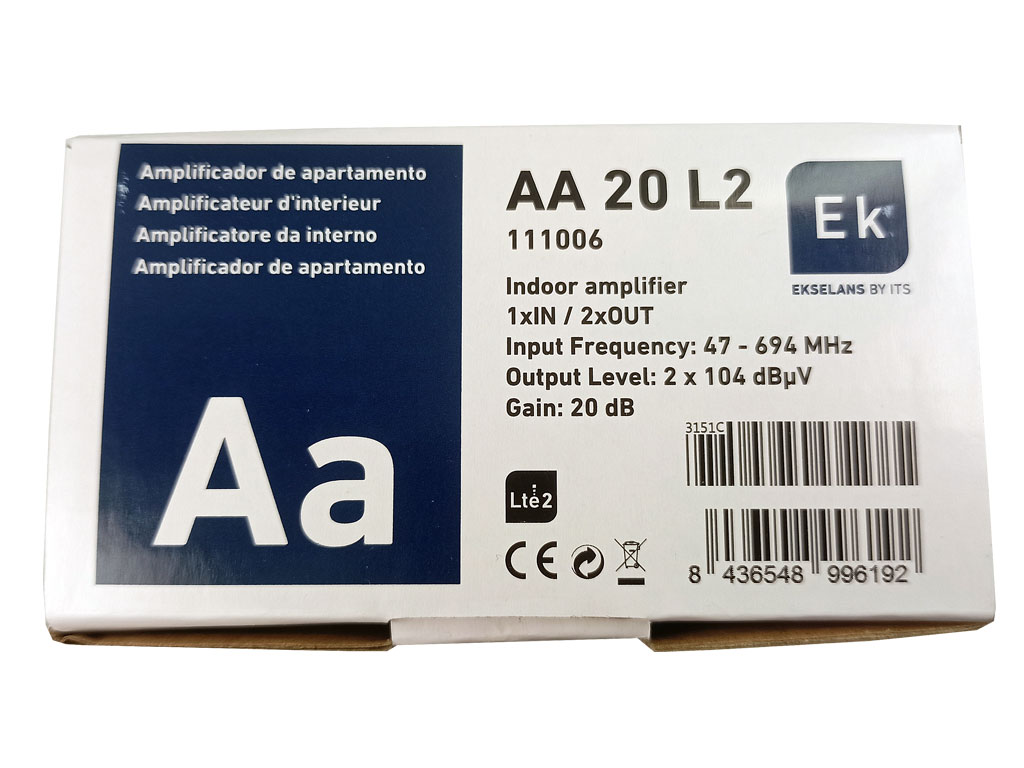 anténní zesilovač ITS AA20L2 zesílení 20dB