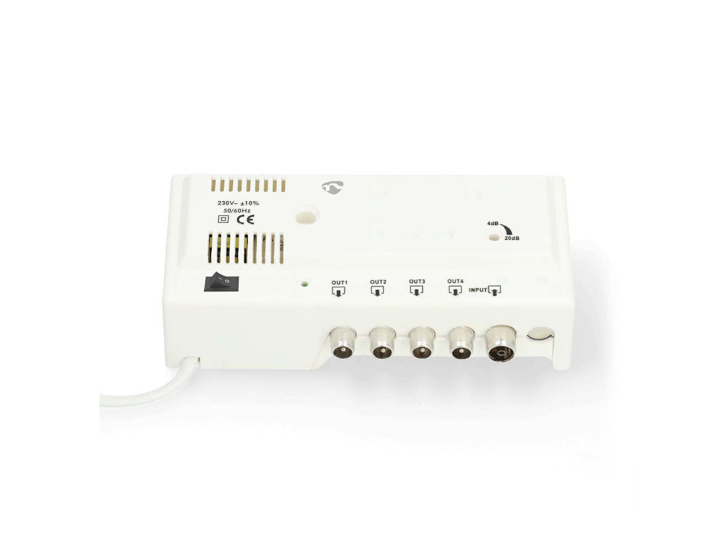 antenní zesilovač domovní SAMP42241WT Nedis zesílení 20dB 4 výstupy