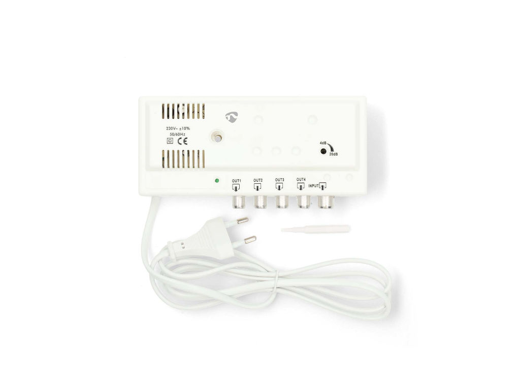 antenní zesilovač domovní SAMP42244WT Nedis zesílení 20dB 4 výstupy