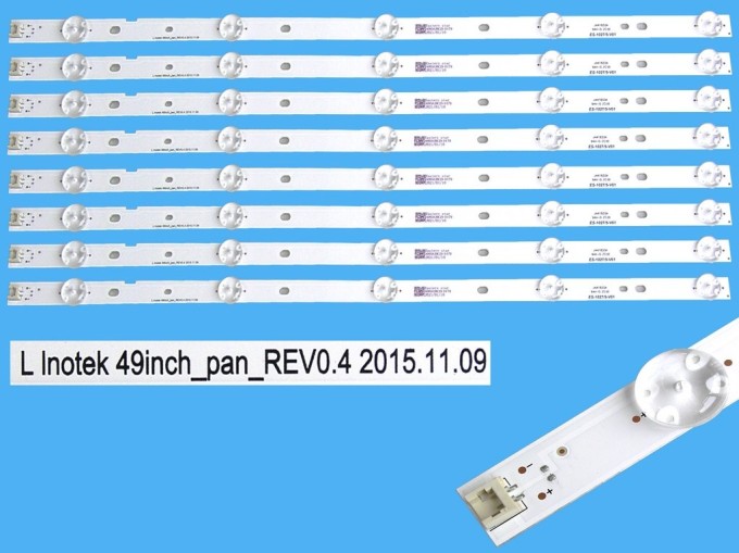 LED podsvit 8 pásků 510mm pro Panasonic 49" LCD TV DLED TOTAL ARRAY L Inotek
