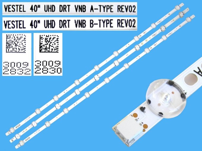 LED podsvícení sada 3 pásky 745mm pro Vestel 40" UHD DRT VNB