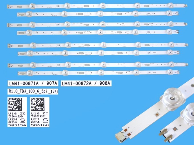 Sada LED podsvícení 1085mm pro Samsung TV 55" s 8 pásky