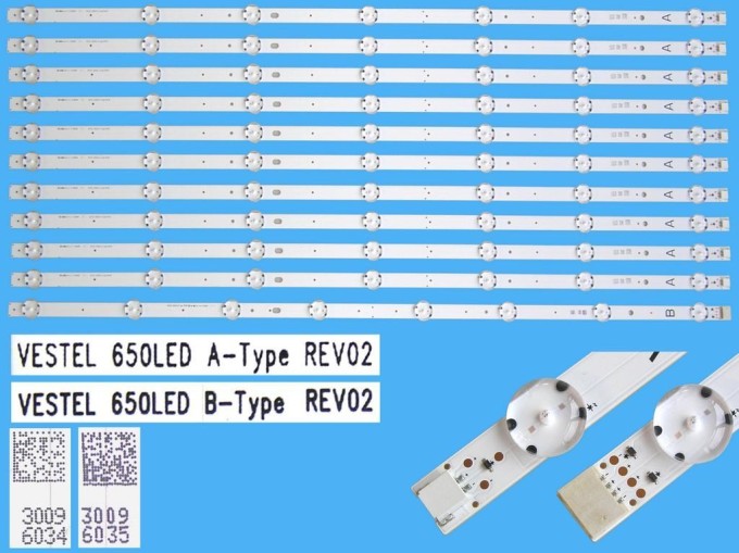 Sada LED podsvícení 707mm pro Vestel LCD TV 65" s 11 pásky