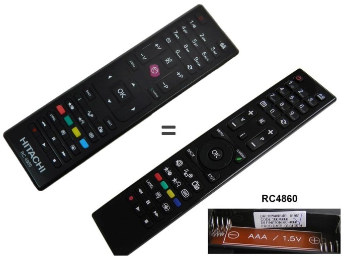 Originální dálkový ovladač RC4860 pro Vestel LCD TV a Hitachi