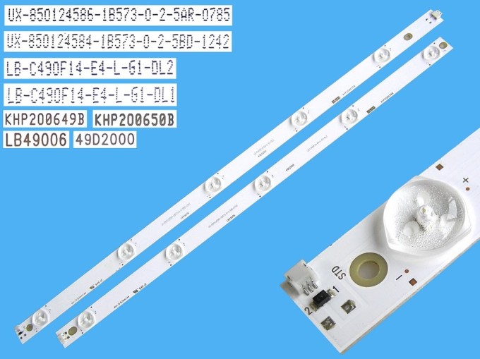 LED podsvícení 975mm sada 9 LED pro LCD panel Changhong 49"