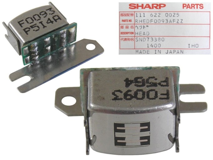 Stereo reverzní čtyřstopá hlava 270 ohm pro kazetové magnetofony RHEDF0093AFZZ