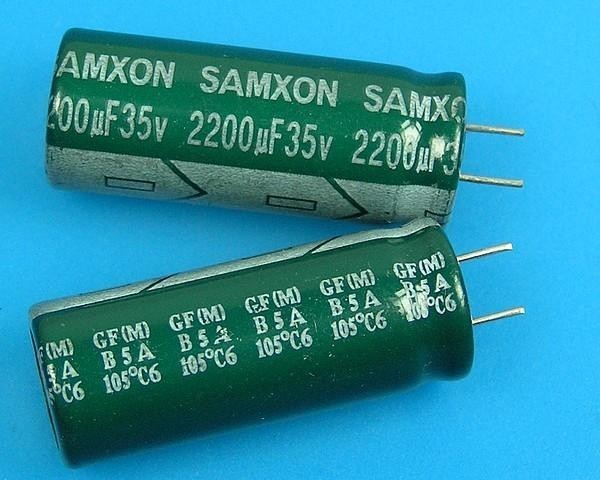 Elektrolytický kondenzátor 2200uF 35V 105°C Samxon GF