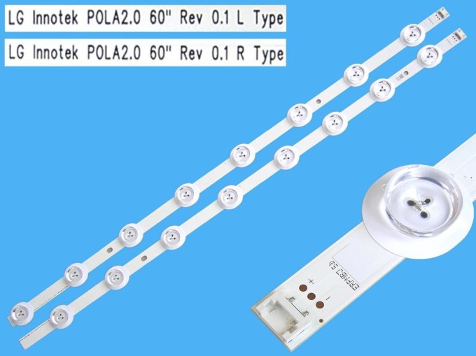 LED podsvit sada 2x632mm pro LG Innotek POLA2.0 60" LCD TV