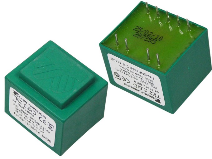 Síťový transformátor do plošného spoje 230V / 2x12V, 2.5VA