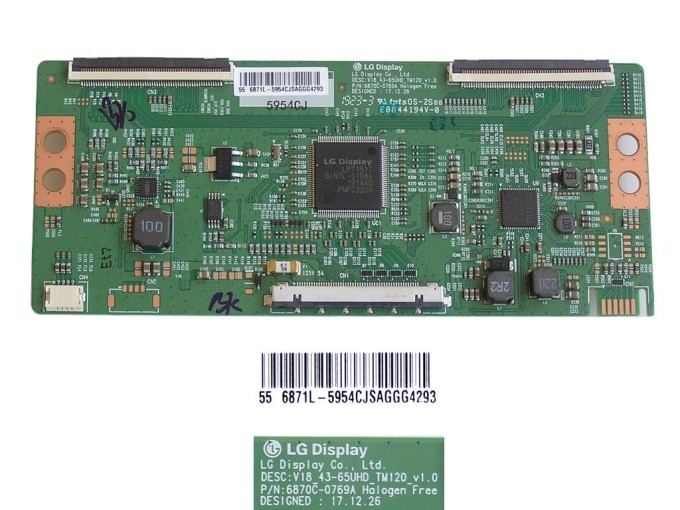 T-CON LCD modul 6871L-5954C / 6870C-0769A pro LED TV 43-65" UHD