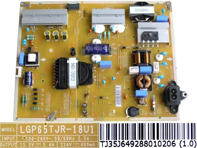 Napájecí zdrojová deska LCD modulu EAY64928801 pro TV LG 65"
