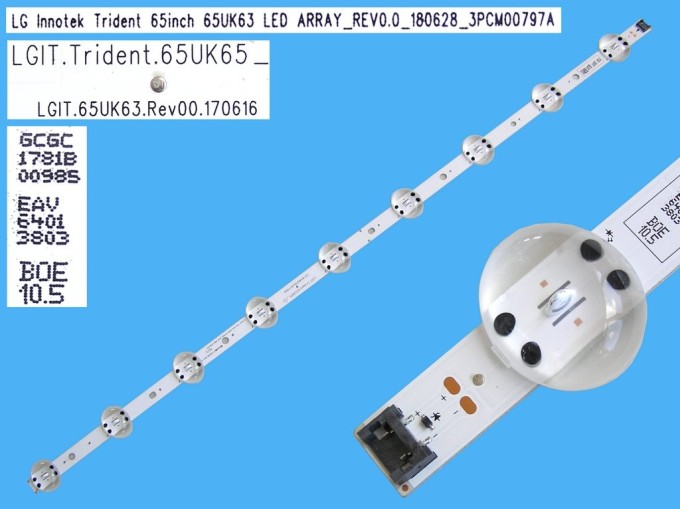 LED podsvícení 715mm s 9 LED diodami pro LCD TV 65"