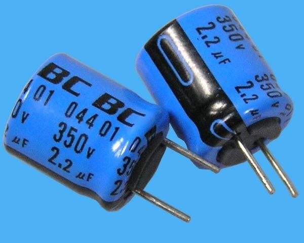 Elektrolytický kondenzátor 2,2uF 350V 85°C BC