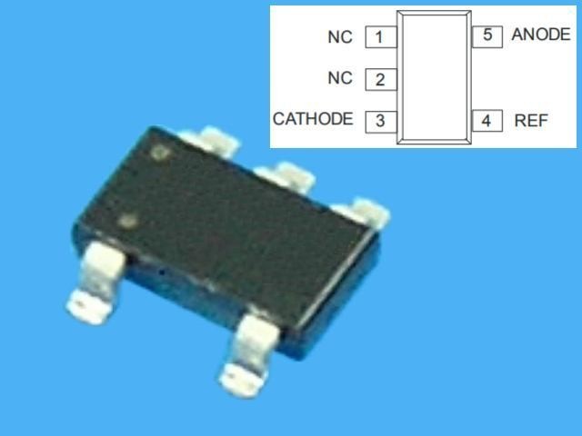 SMD referenční obvod TL431 v pouzdru SO-23-5