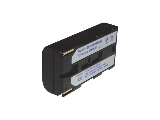Neoriginální Li-Ion baterie 7.2V 1850mAh pro Canon BP911 a kompatibilní typy