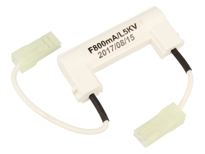 Vysokonapěťová pojistka 0,8A / 5kV pro mikrovlnné trouby MW HVF8 s pouzdrem