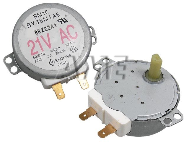 Motor otáčení talíře mikrovlnné trouby 21V s D-hřídelí 15 mm