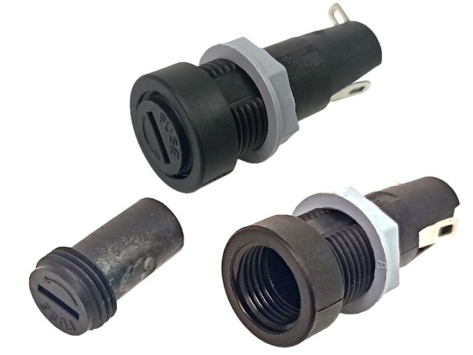 Panelový pojistkový držák pro pojistky 5x20mm, menší varianta B