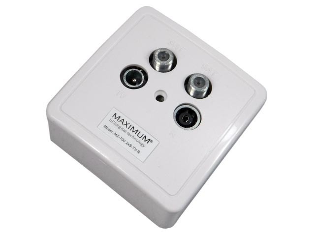 účastnická koncová anténní zásuvka Maximum MX-700 2xSAT/TV/RADIO