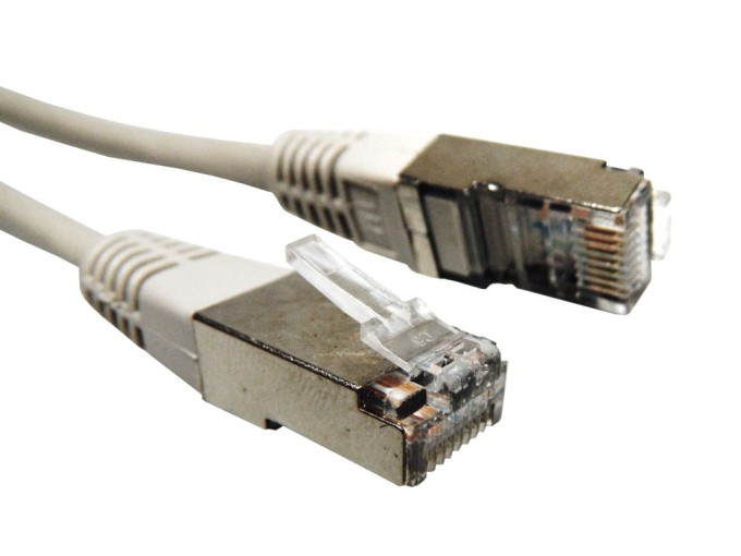 Stíněný patch kabel RJ45 - RJ45 CAT5e 1 m