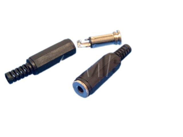 3.5mm stereo konektor JACK samice s vývodkou na kabel