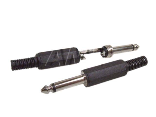 Mono konektor Jack 6,3 mm samec s plastovým tělem