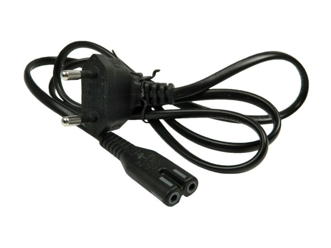 Síťový napájecí kabel 1,5 m pro malé přístroje 230V černý