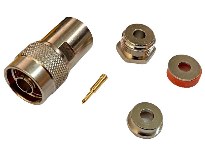 Letovací samec konektor N na kabel 5 mm
