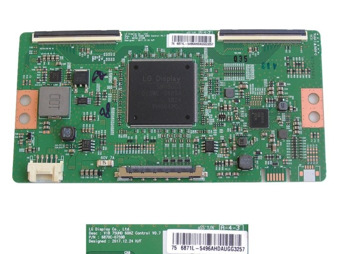 T-CON LCD modul 6870C-0759B / 6871L-5496A pro 75" UHD TV 60Hz
