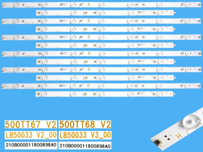 LED podsvitní sada 12 pásků pro Philips 50" LCD panel 500TT67V2 + 500TT68V2