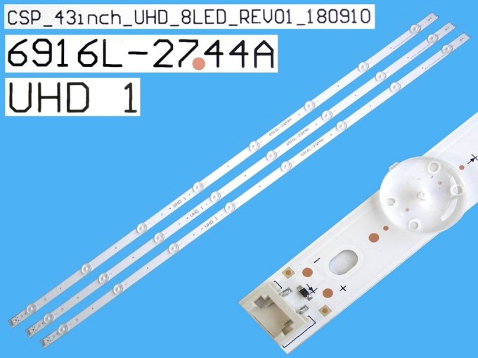 Sada LED podsvícení LG 6916L-2744AL pro 43" LCD panel 3 pásky 842mm