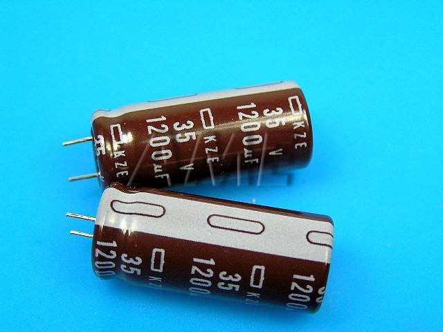 Elektrolytický kondenzátor 1200uF 35V 105°C Nippon KZE low ESR