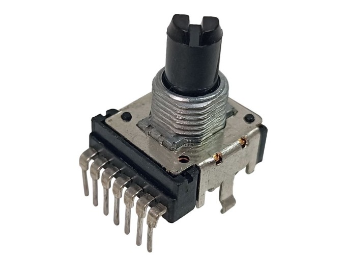 Stereo potenciometr otočný 50 kΩ s 7 vývody