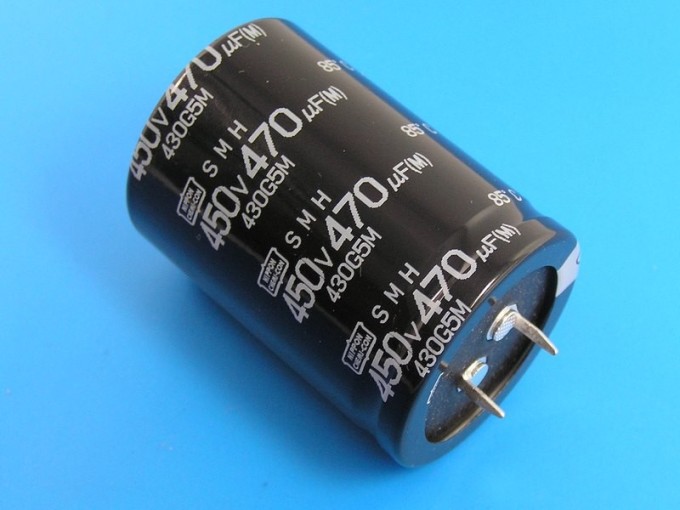 Elektrolytický kondenzátor 470uF 450V 85°C Nippon SMH