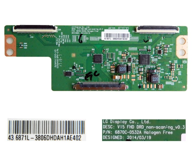 T-CON LCD modul 6870C-0532A / 6871L-3806D pro 43" LCD TV