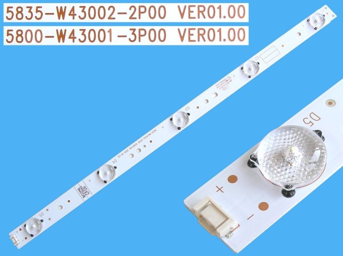LED podsvícení 385mm s 5 LED diodami pro LCD panel 43"